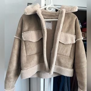 Garage Shearling Two Toned Jacket